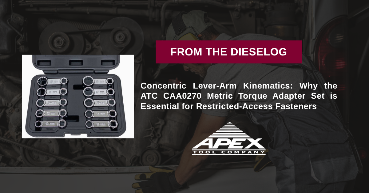 ATC CAA0270 3/8 Drive 10 Piece Metric Torque Adapter Set in Blow Molded Case